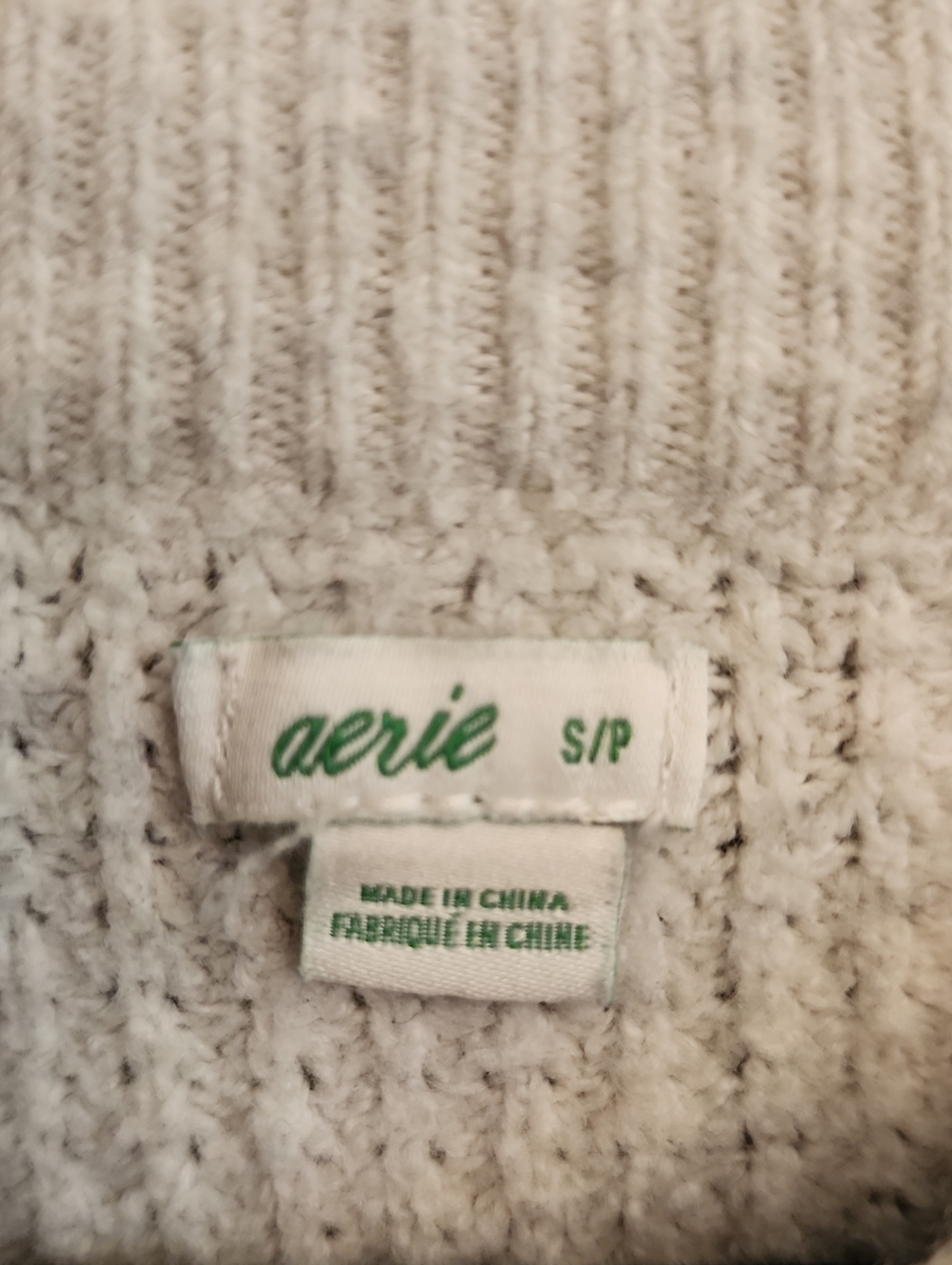 aerie Cream Waffle-Knit Crewneck Sweater - Picture 7 of 16